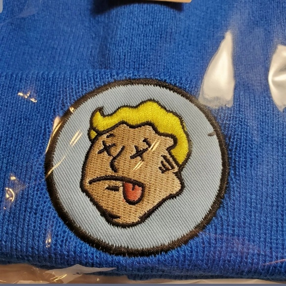 Fallout Dead Vault Boy Blue Beanie New Bethesda - Picture 2 of 6